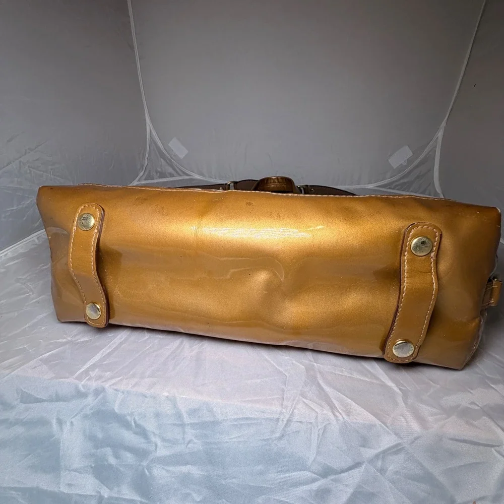 Y2K Coach Purse Gold Metallic Audrey Patchwork Bag Sleaze Limited Edition F15474